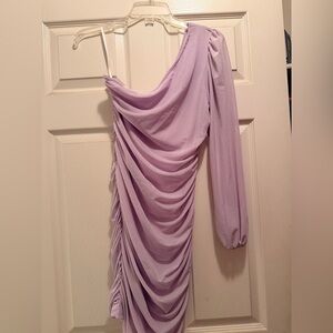 Elegant Lavender One-Shoulder Dress